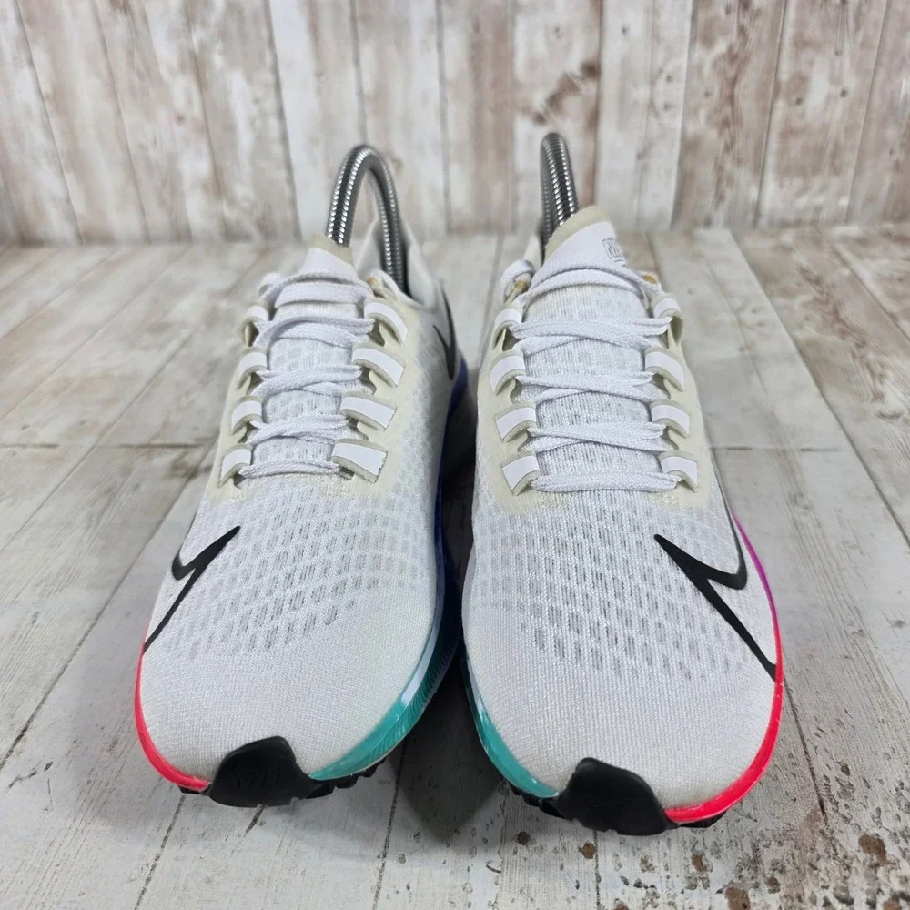 Nike‎ Air Zoom Pegasus 37 Womens Running Shoes White Black BQ9647-103 Size 6